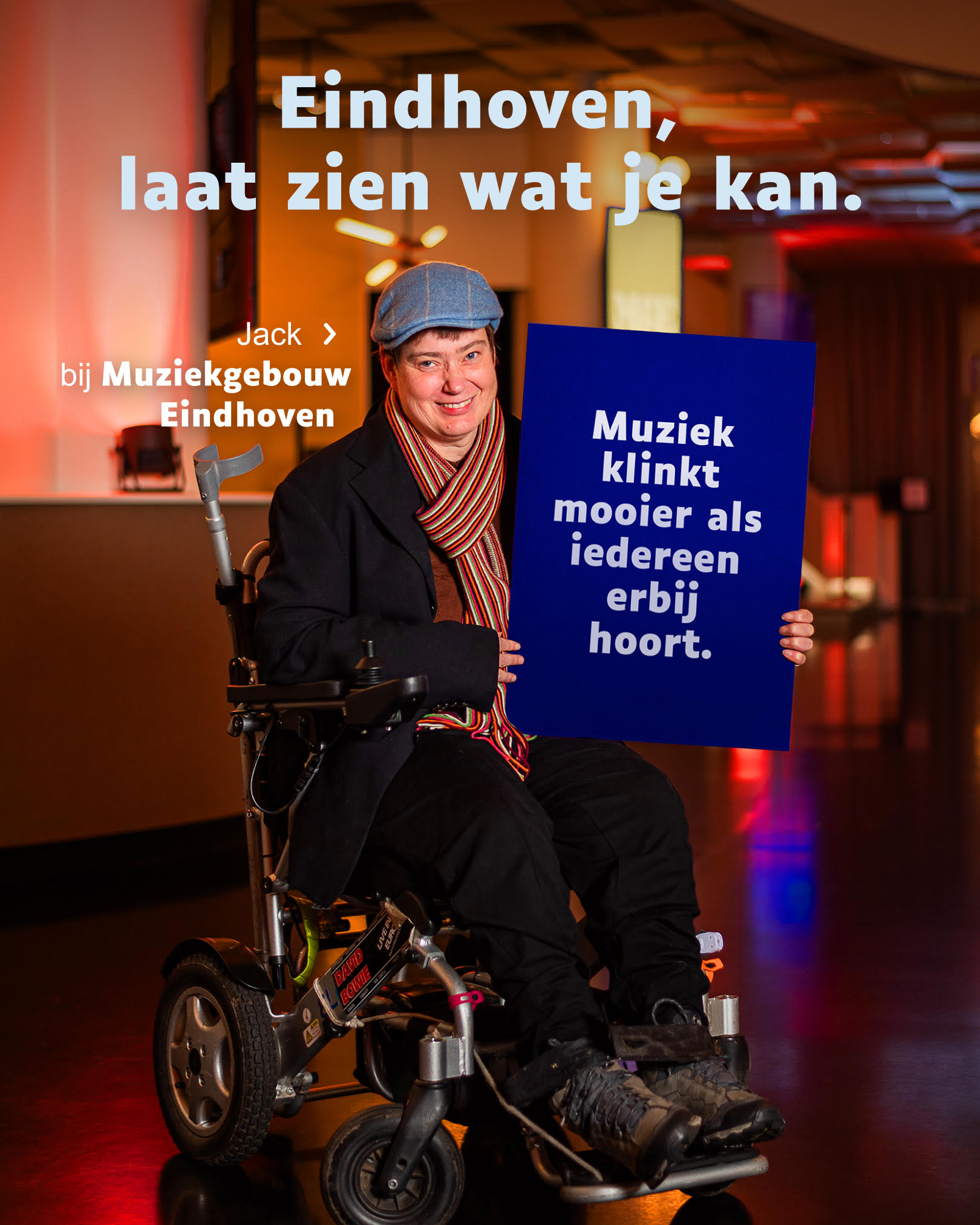 Portret van Jack bij Muziekgebouw Eindhoven
