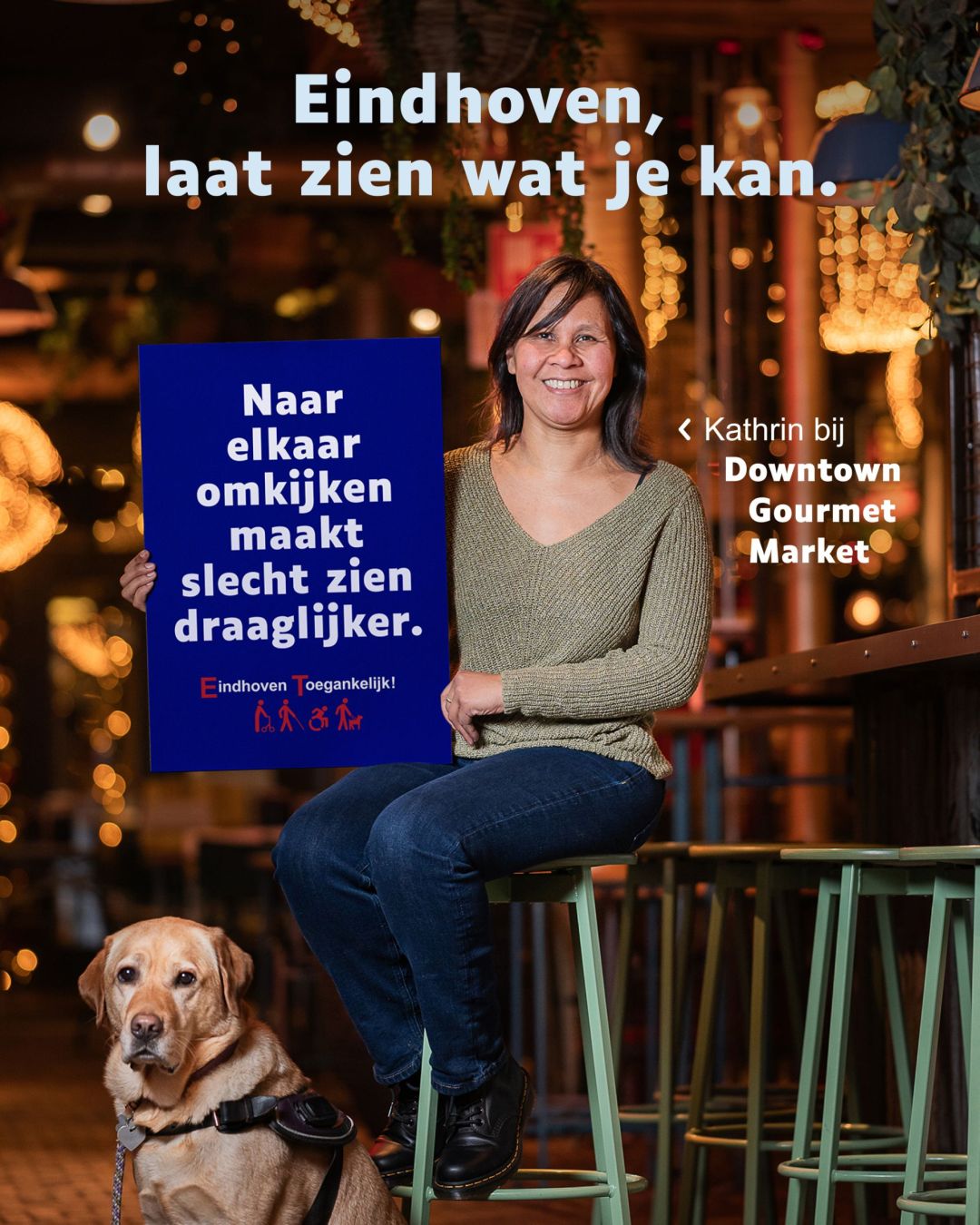 Portret van Kathrin bij Downtown Gourmet Market