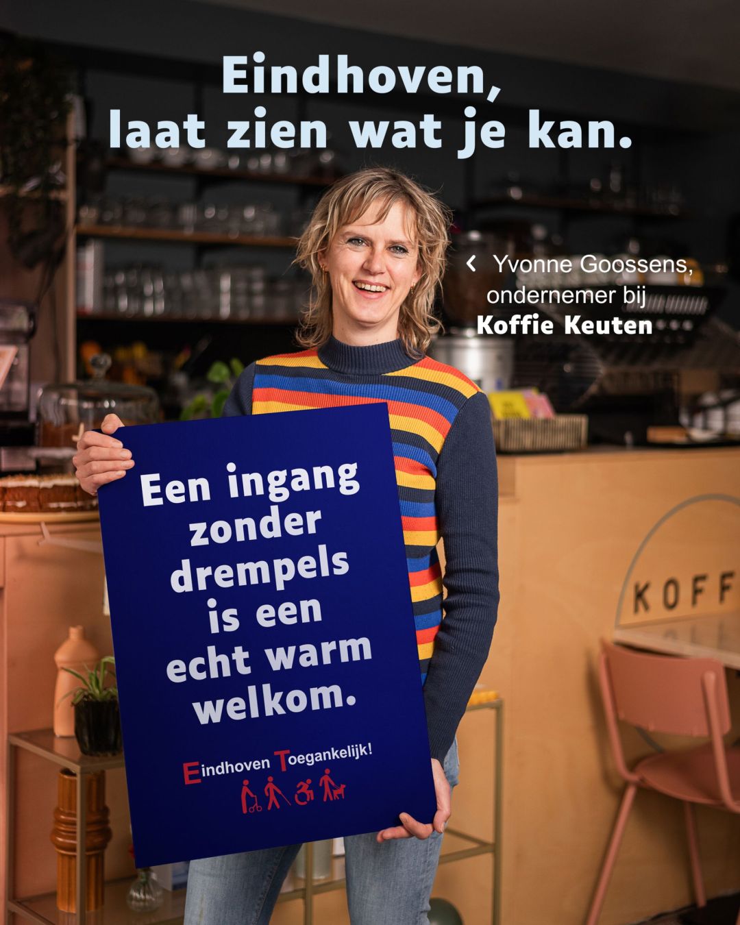 Portret van Yvonne Goossens bij Koffie Keuten